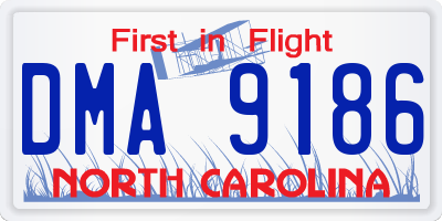 NC license plate DMA9186