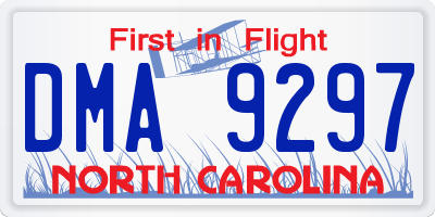 NC license plate DMA9297