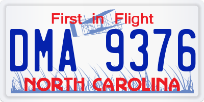 NC license plate DMA9376