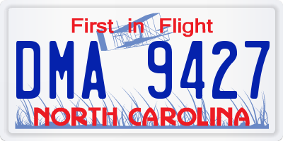 NC license plate DMA9427