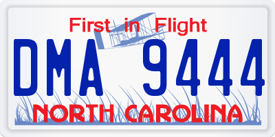 NC license plate DMA9444