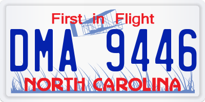 NC license plate DMA9446