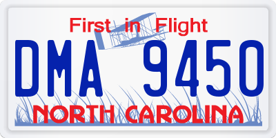 NC license plate DMA9450