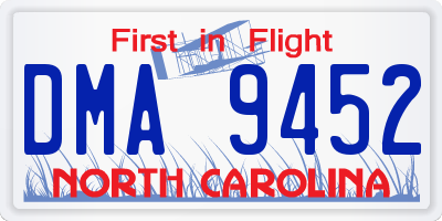 NC license plate DMA9452