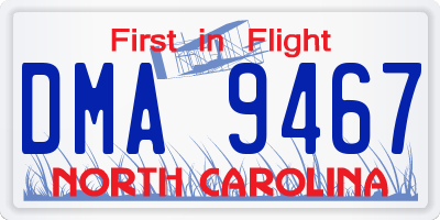 NC license plate DMA9467