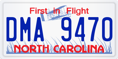 NC license plate DMA9470