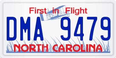 NC license plate DMA9479