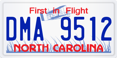 NC license plate DMA9512