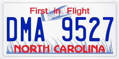 NC license plate DMA9527