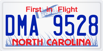 NC license plate DMA9528