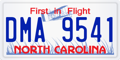 NC license plate DMA9541