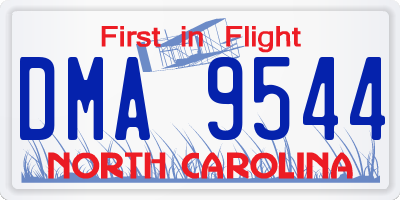 NC license plate DMA9544