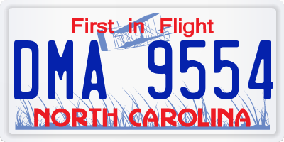 NC license plate DMA9554