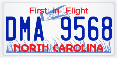 NC license plate DMA9568