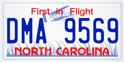 NC license plate DMA9569