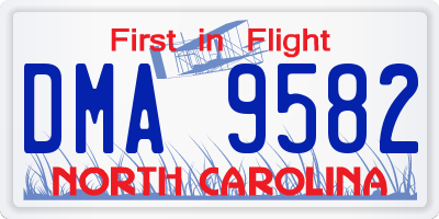 NC license plate DMA9582