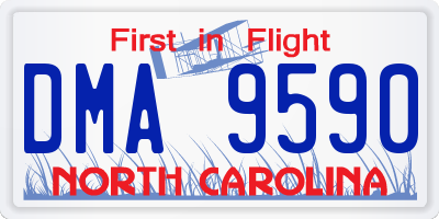 NC license plate DMA9590