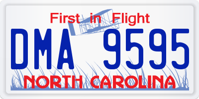 NC license plate DMA9595