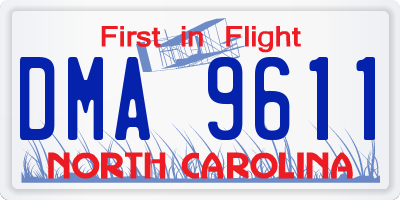 NC license plate DMA9611