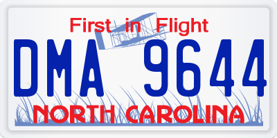NC license plate DMA9644