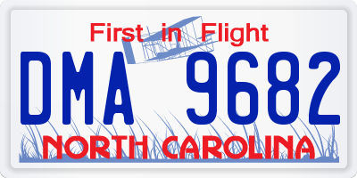 NC license plate DMA9682