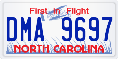NC license plate DMA9697