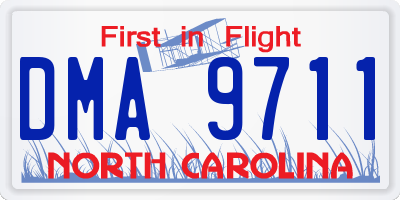 NC license plate DMA9711