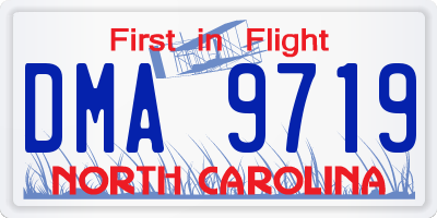 NC license plate DMA9719