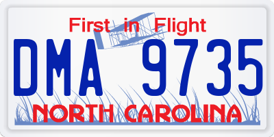 NC license plate DMA9735