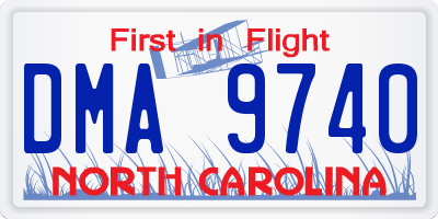 NC license plate DMA9740