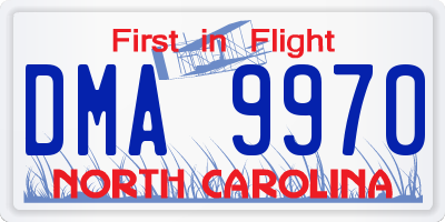 NC license plate DMA9970