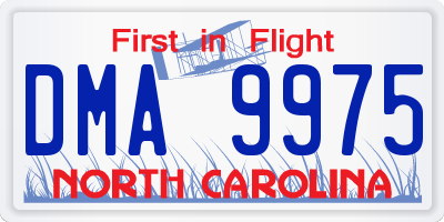 NC license plate DMA9975