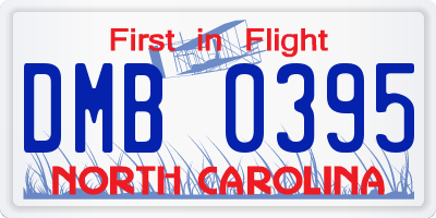 NC license plate DMB0395