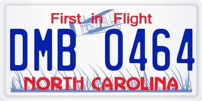 NC license plate DMB0464