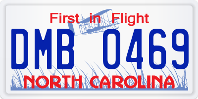 NC license plate DMB0469