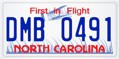 NC license plate DMB0491