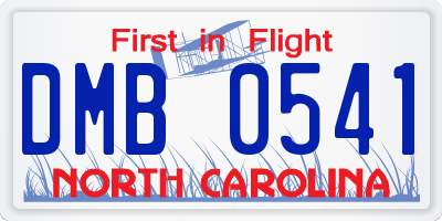 NC license plate DMB0541