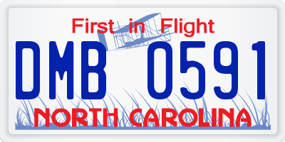 NC license plate DMB0591