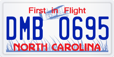 NC license plate DMB0695