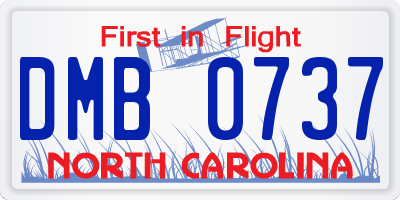 NC license plate DMB0737