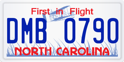 NC license plate DMB0790