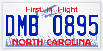 NC license plate DMB0895