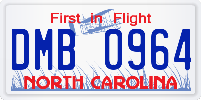 NC license plate DMB0964