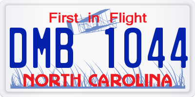 NC license plate DMB1044