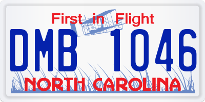 NC license plate DMB1046
