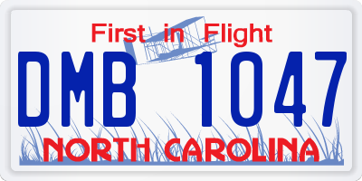 NC license plate DMB1047