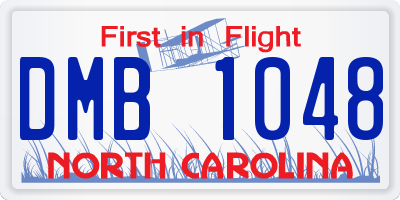 NC license plate DMB1048