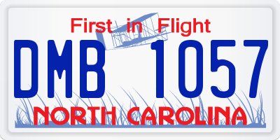 NC license plate DMB1057