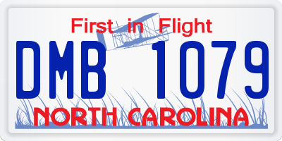 NC license plate DMB1079