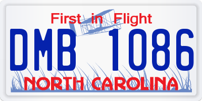 NC license plate DMB1086